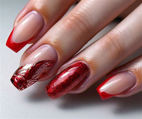 For The Love Of Her Asmr Top 15 Red French Tip Manicure Designs To Elevate Your Nail Art Game