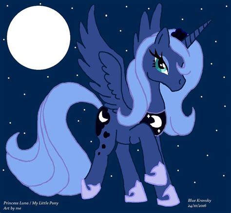 My Little Pony Princess Luna Color By Blue Thedemonwolf On Deviantart