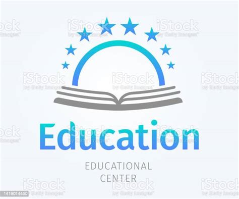 Logo De Lécole Livre Ouvert Et Soleil Symbole De La Connaissance Et De Léducation Modèle De