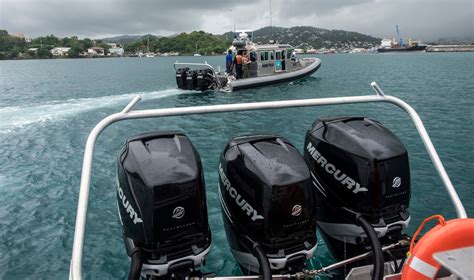 DVIDS - Images - A Saint Lucian Coast Guard Interceptor boat crosses the stern of another ...