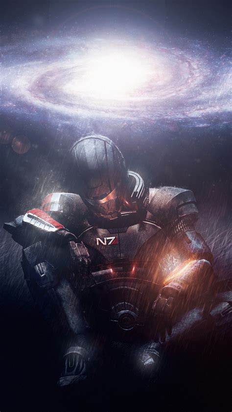 Wallpapers Hd Commander Shepard Spiral Galaxy