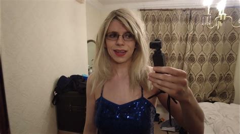 Blue Sequin Leotard Dress Tgirl Alex Faxton Youtube