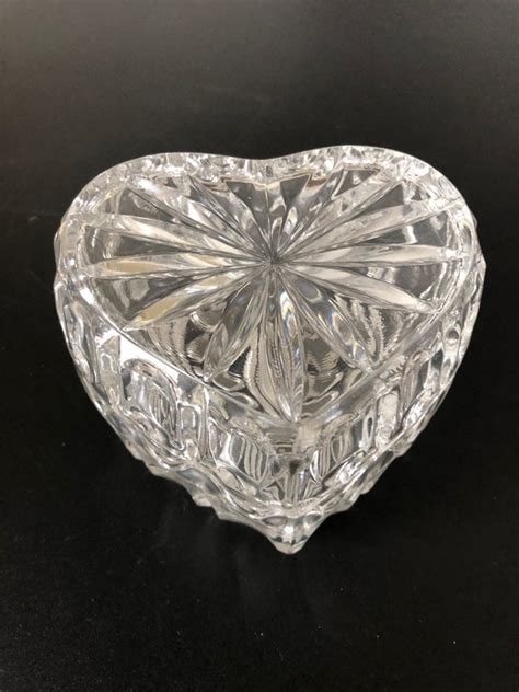 Vintage Glass Heart Trinket Gem