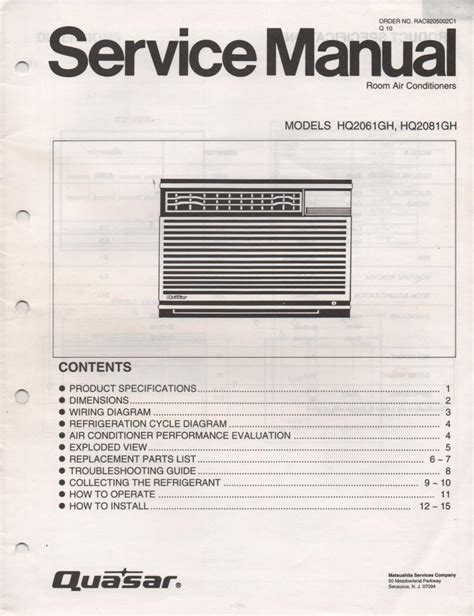 Air Conditioner Service: Rheem Air Conditioner Service Manual