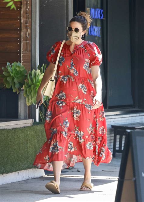 Mandy Moore In A Red Floral Dress Was Seen Out In Studio City