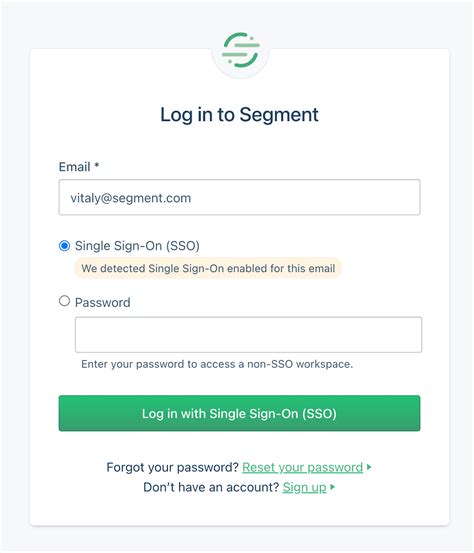 Log In And Out Using Sso Template