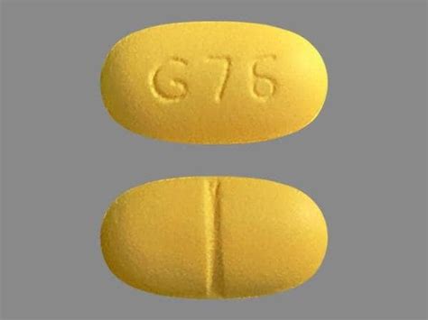 Pill Finder G 76 Yellow Capsule Shape