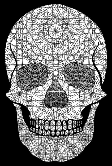 Sacred Skull By Johnnet Redbubble Skull Geometric Tattoo Sacred