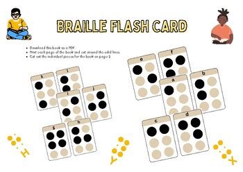 Braille Alphabet Flashcards, World Braille Day by E-learning by KD