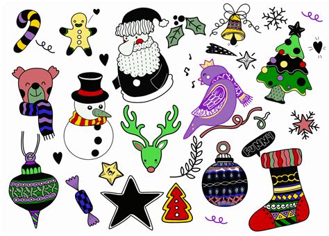 Festive christmas clipart elements collection 11975789 Vector Art at ...