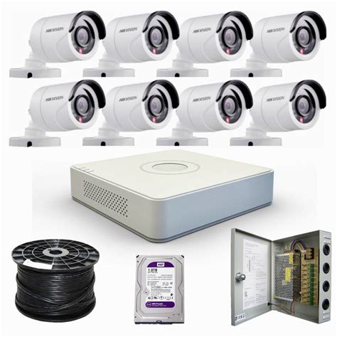 Hikvision 16 Channel Turbo Hd Cctv Camera Kit With 10 Cameras Fully