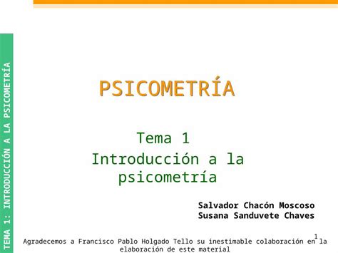 Ppt Tema Introducci N A La Psicometr A Psicometr A Tema