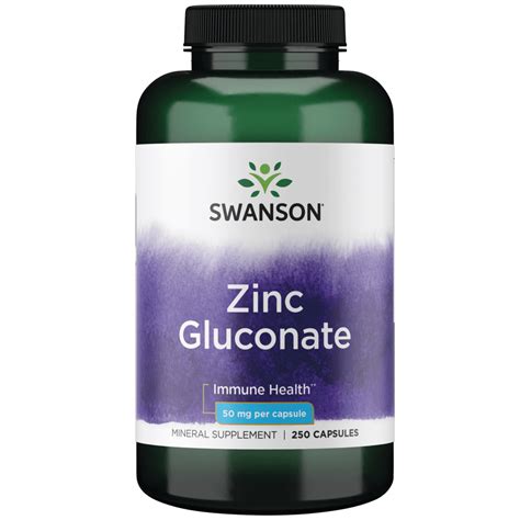 Swanson Zinc Gluconate Mineral Supplement Promoting Prostate Health