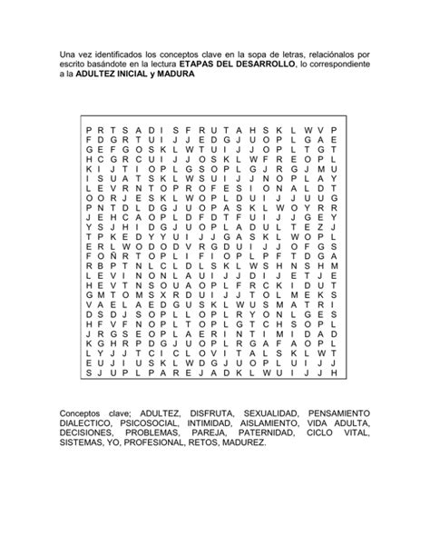 Una Vez Identificados Los Conceptos Clave En La Sopa De Letras