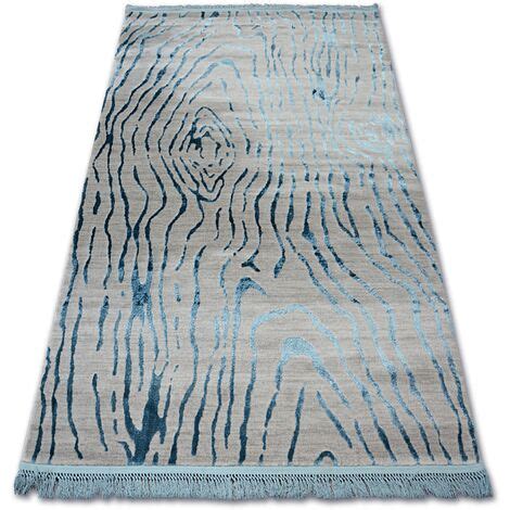 Alfombra acrílica MANYAS 195AA Franjas gris azul blue 160x230 cm