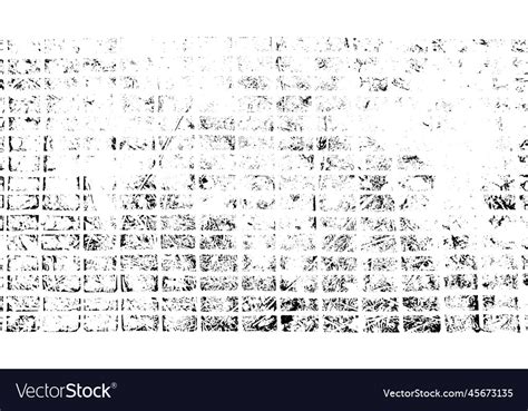 Grid grunge texture black and white pattern Vector Image