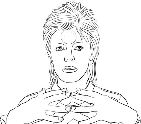 David Bowie Rock Star Coloring Page Download Print Or Color Online