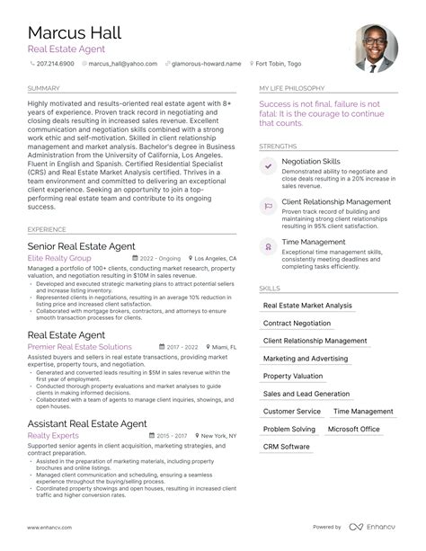 Real Estate Agent Resume Examples How To Guide For