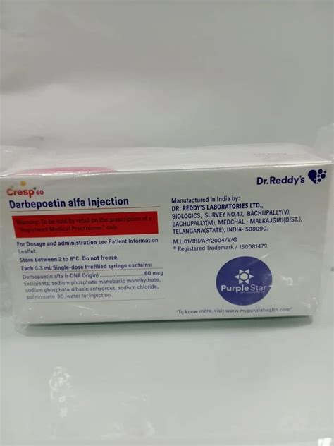 Cresp Darbepoetin Alfa Mcg Injection At Rs Box Anti Cancer