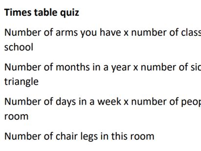 Quick Quiz - Times Tables | Teaching Resources