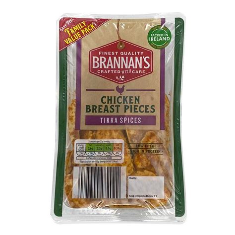 Chicken Breast Pieces Tikka Spices 240g Brannans Aldiie