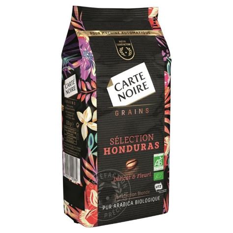 CARTE NOIRE Café grains sélection Honduras bio sachet de 500g