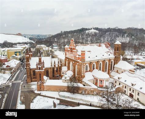 Luftaufnahme Der St Annes Kirche Und Bernardine Kirche Eines Der