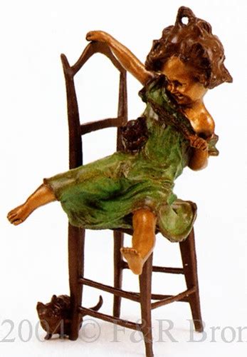 297 Girl On Chair By Juan Clara Regular Bronze A