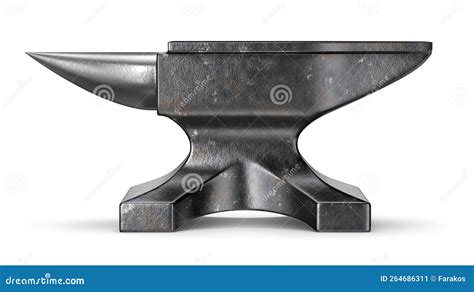 Herrero De Metal Antiguo Anvil Aislado En Fondo Blanco Stock De