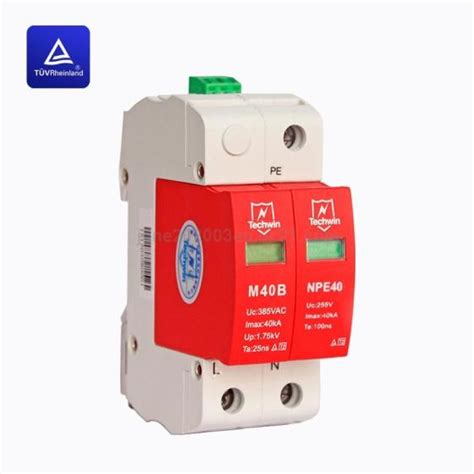 Din Rail 40ka Class C Surge Protection Devicespd Tuv Certificated For Signal Phase 220v Ac