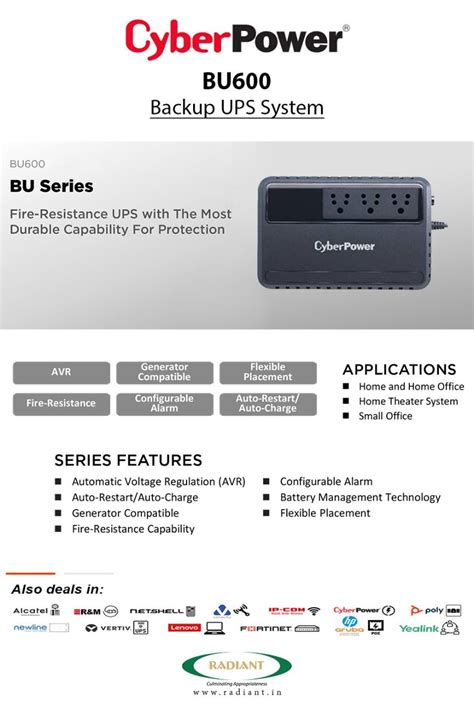 CyberPower BU600 Backup UPS System Fire Resistance UPS With The Most