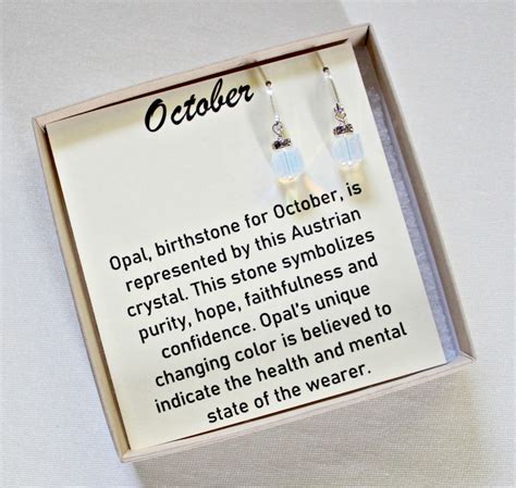 October Birthstone Earrings, Opal Swarovski Cubes, Unique Birthday ...