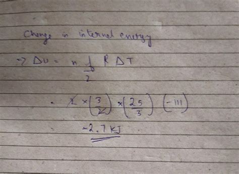 Two Moles Of An Ideal Monoatomic Gas Occupies A Volume V At O C The