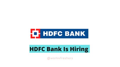 Hdfc Bank Recruitment Latest Jobs Apply Now Work Freshers