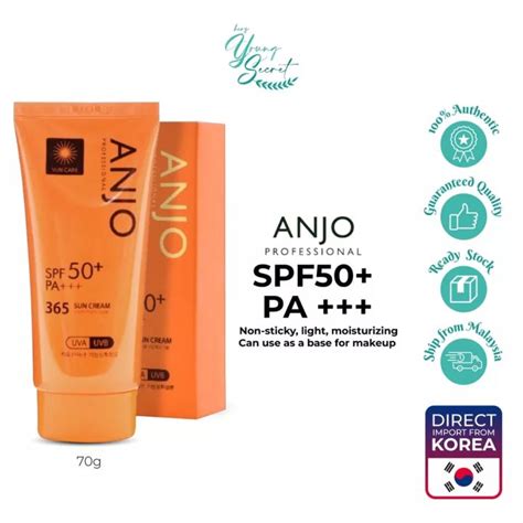 ANJO Professional 365 Daily Sun Cream SPF 50 PA 70g Lazada