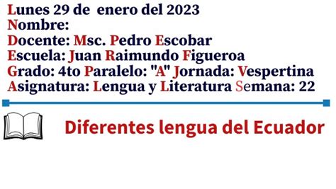 Diferentes Lenguas Del Ecuador