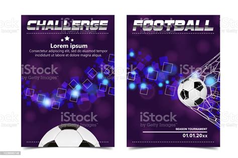 Soccer Poster Vector Football Ball Design For Sport Bar Promotion