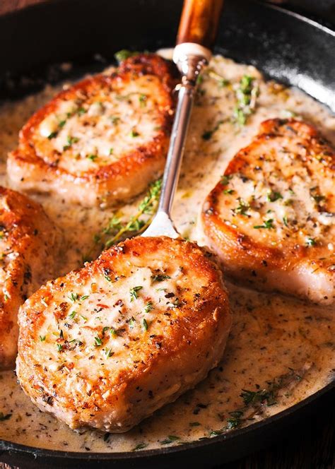 Pork Chops In Creamy Garlic And Herb Wine Sauce Allebull Copy Me That