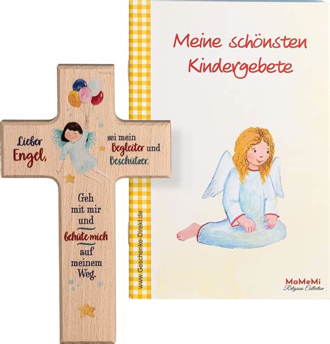 Amazon De Mamemi Kinder Holzkreuz Gott Besch Tze Mich Cm