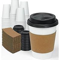 Amazon PrepStor Disposable Coffee Cups With Lids Oz Pack Of Cold Hot Beverage