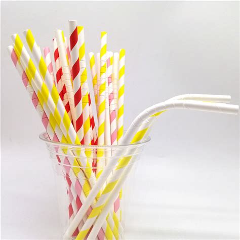 Disposable Foldable Bendy Bending Paper Straws China Paper Straws