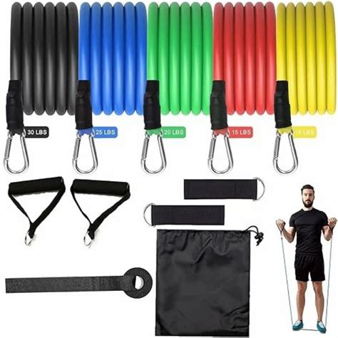 Chinese Multicolor 11 Pcs Resistance Band Set For Fitness At Rs 165