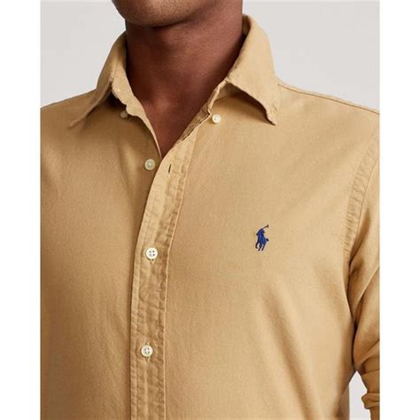 Polo Ralph Lauren Mens Slim Fit Garment Dyed Oxford Shirt Oxford