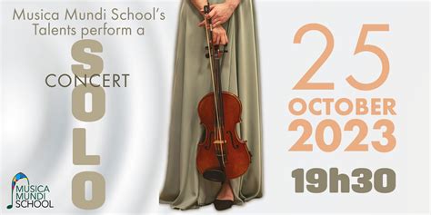 SOLO CONCERT October 25th 2023 - Musica Mundi School