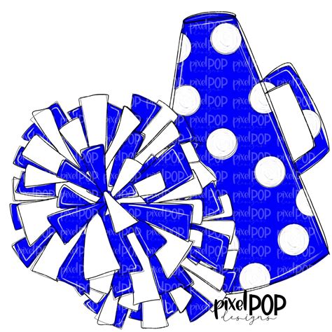 Cheerleading Megaphone Clipart Blue