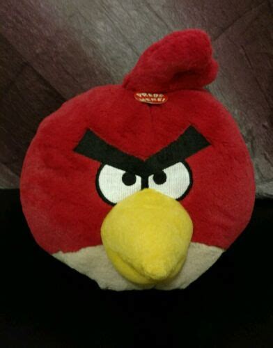 Angry Birds Large RED Plush 12" Stuffed Animal Plush Pillow N0 SOUND ...