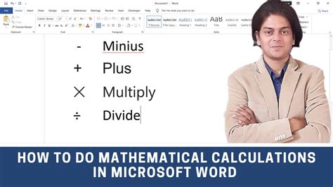 How To Do Mathematical Calculations In Word How To Perform Simple