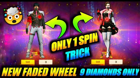 Free Fire New Faded Wheel Event Spin Trick New Faded Wheel One Spin