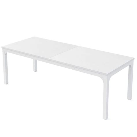 Reviews For BYBLIGHT Roesler White Wood 4 Legs 63 In W Long Dining