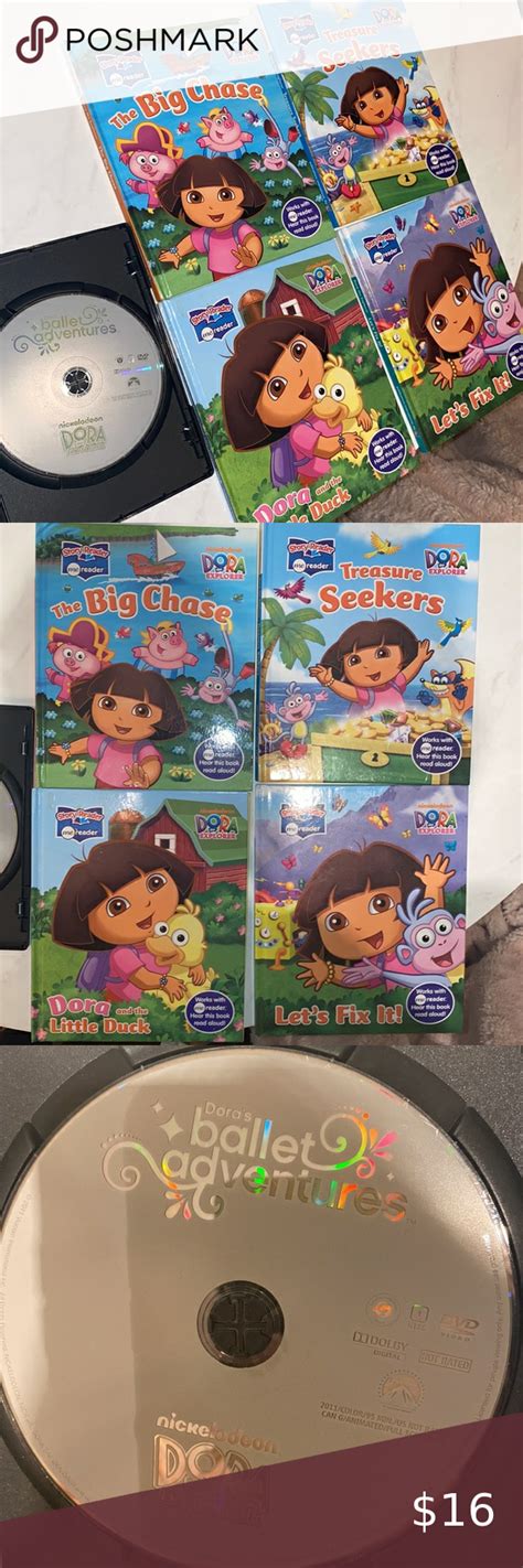 Nickelodeon Dora The Explorer 4 Books Set And Doras Ballet Adventures Dvd Movie Dora The